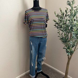 Torrid Multi Color Super Soft Knit Tee (Tee only Accessories not included)